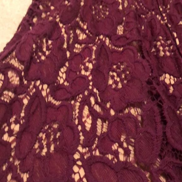 Burgundy Lace Dress - Picture 4 of 5